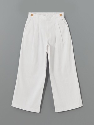 Beli Lastikli Keten Karışımlı Kız Çocuk Pantolon