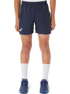 Asics Lastikli Bel Normal Lacivert Erkek Çocuk Şort 2044A037-400 Tennıs Short