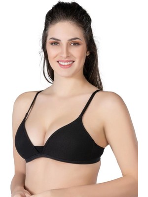 Modlive Siyah Emay 1417 Modal Cotton Kaplı Sütyen