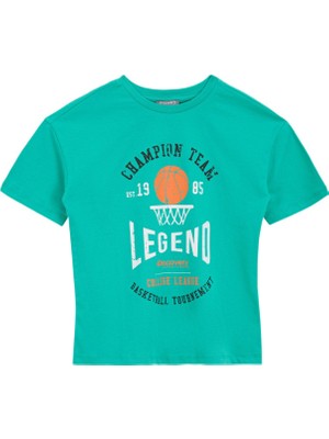 Discovery Expedition Baskılı Mint Erkek Çocuk T-Shirt D5SB-TST3214