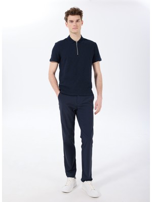 Fabrika Comfort Bağlamalı Bel Normal Paça Lacivert Erkek Chino Pantolon FC5SM-PNT 2756