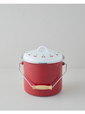 English Home Cherry Dream Emaye Bakraç 20  cm Kırmızı