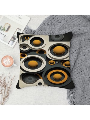 Çift Taraf Baskılı Gizli Di Özel Tasarım Süet Dokulu Kırlent Kılıfı Takımı 107