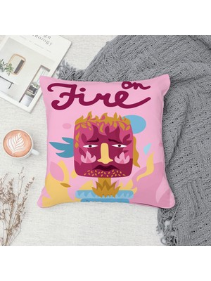 Çift Taraf Baskılı Gizli Di Özel Tasarım Süet Dokulu Kırlent Kılıfı Takımı 11