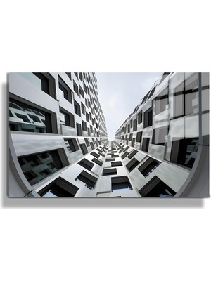 Marsilyan Şehirler ve Manzaralar, Yapay Zeka Destekli, 3D Dekoratif Baskı Yatay Cam Tablo 232