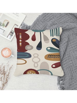 Çift Taraf Baskılı Gizli Di Özel Tasarım Süet Dokulu Kırlent Kılıfı Takımı 23