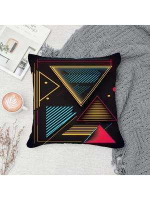 Çift Taraf Baskılı Gizli Di Özel Tasarım Süet Dokulu Kırlent Kılıfı Takımı 117