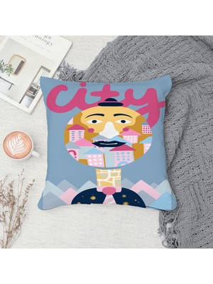 Çift Taraf Baskılı Gizli Di Özel Tasarım Süet Dokulu Kırlent Kılıfı Takımı 07