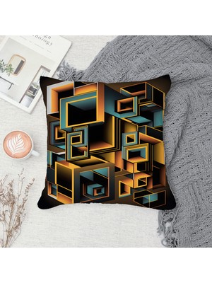 Çift Taraf Baskılı Gizli Di Özel Tasarım Süet Dokulu Kırlent Kılıfı Takımı 100