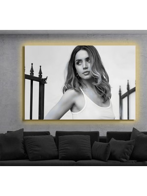 Marsilyan LED Işıklı Kanvas Tablo, 3D Dekoratif Baskılı Tablo Yapay Zeka Destekli Modern Tasarımlar 43