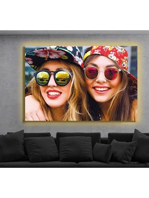 Marsilyan LED Işıklı Kanvas Tablo, 3D Dekoratif Baskılı Tablo Yapay Zeka Destekli Modern Tasarımlar 34