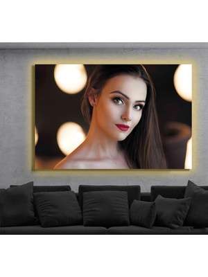 Marsilyan LED Işıklı Kanvas Tablo, 3D Dekoratif Baskılı Tablo Yapay Zeka Destekli Modern Tasarımlar 264