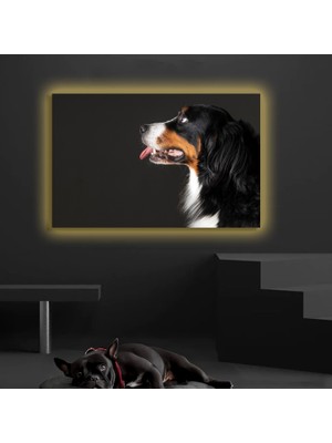 LED Işıklı Kanvas Tablo, 3D Dekoratif Baskılı Tablo Yapay Zeka Desteksli Hayvanlar  67