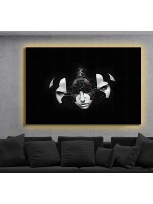 Marsilyan LED Işıklı Kanvas Tablo, 3D Dekoratif Baskılı Tablo Yapay Zeka Destekli Modern Tasarımlar 479