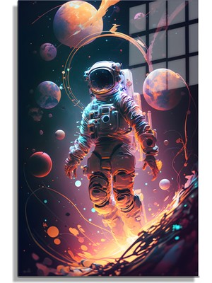 Marsilyan Space/uzay Yapay Zeka Özel Tasarım Cam Tablo Ofis, Mutfak Çocuk Odası, Salon 129