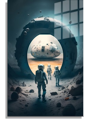 Marsilyan Space/uzay Yapay Zeka Özel Tasarım Cam Tablo Ofis, Mutfak Çocuk Odası, Salon 40