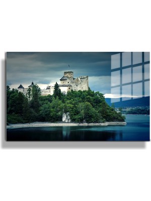 Marsilyan Şehirler ve Manzaralar, Yapay Zeka Destekli, 3D Dekoratif Baskı Yatay Cam Tablo 63