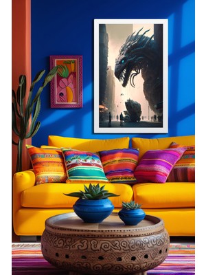 Marsilyan Space, Uzay, Yapay Zeka Mdf Plastik Çerçeveli Dekoratif Tablo 175