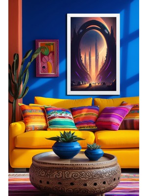 Marsilyan Space, Uzay, Yapay Zeka Mdf Plastik Çerçeveli Dekoratif Tablo 169