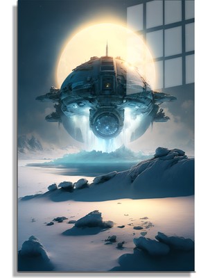 Marsilyan Space/uzay Yapay Zeka Özel Tasarım Cam Tablo Ofis, Mutfak Çocuk Odası, Salon 71