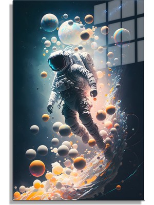 Marsilyan Space/uzay Yapay Zeka Özel Tasarım Cam Tablo Ofis, Mutfak Çocuk Odası, Salon 65