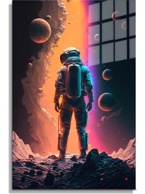 Marsilyan Space/uzay Yapay Zeka Özel Tasarım Cam Tablo Ofis, Mutfak Çocuk Odası, Salon 84