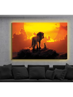 Marsilyan LED Işıklı Kanvas Tablo, 3D Dekoratif Baskılı Tablo Yapay Zeka Destekli Modern Tasarımlar 410