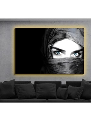 Marsilyan LED Işıklı Kanvas Tablo, 3D Dekoratif Baskılı Tablo Yapay Zeka Destekli Modern Tasarımlar 467