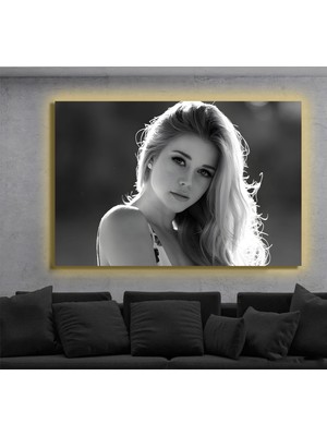 Marsilyan LED Işıklı Kanvas Tablo, 3D Dekoratif Baskılı Tablo Yapay Zeka Destekli Modern Tasarımlar 111