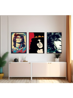 Modern Tarz Mdf Plastik Çerçeveli 3'lu Dekoratif Tablo 193