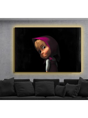 Marsilyan LED Işıklı Kanvas Tablo, 3D Dekoratif Baskılı Tablo Yapay Zeka Destekli Modern Tasarımlar 341