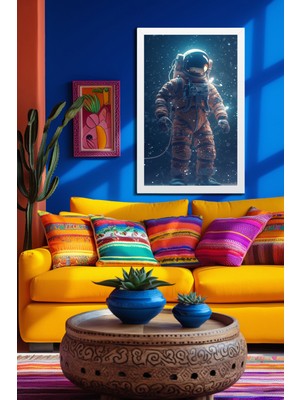 Space, Uzay, Yapay Zeka Mdf Plastik Çerçeveli Dekoratif Tablo 152