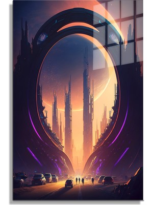 Marsilyan Space/uzay Yapay Zeka Özel Tasarım Cam Tablo Ofis, Mutfak Çocuk Odası, Salon 169