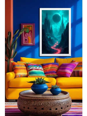 Marsilyan Space, Uzay, Yapay Zeka Mdf Plastik Çerçeveli Dekoratif Tablo 26