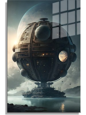 Marsilyan Space/uzay Yapay Zeka Özel Tasarım Cam Tablo Ofis, Mutfak Çocuk Odası, Salon 12