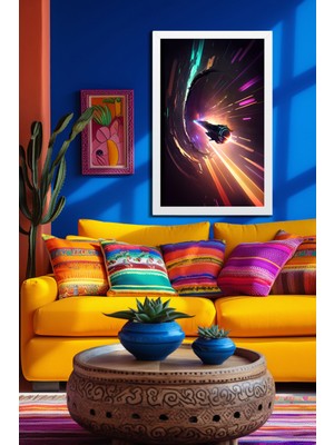 Marsilyan Space, Uzay, Yapay Zeka Mdf Plastik Çerçeveli Dekoratif Tablo 105