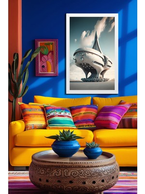 Marsilyan Space, Uzay, Yapay Zeka Mdf Plastik Çerçeveli Dekoratif Tablo 135