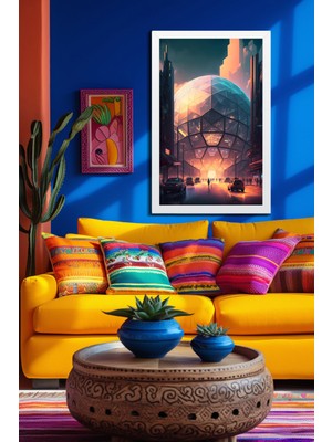 Marsilyan Space, Uzay, Yapay Zeka Mdf Plastik Çerçeveli Dekoratif Tablo 03