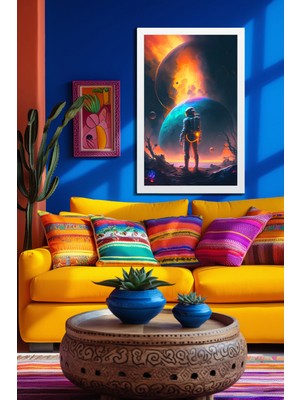 Marsilyan Space, Uzay, Yapay Zeka Mdf Plastik Çerçeveli Dekoratif Tablo 87