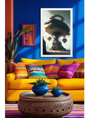 Marsilyan Space, Uzay, Yapay Zeka Mdf Plastik Çerçeveli Dekoratif Tablo 195