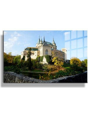 Marsilyan Şehirler ve Manzaralar, Yapay Zeka Destekli, 3D Dekoratif Baskı Yatay Cam Tablo 55