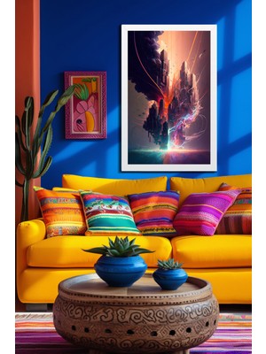 Marsilyan Space, Uzay, Yapay Zeka Mdf Plastik Çerçeveli Dekoratif Tablo 05