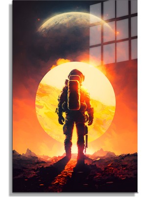 Marsilyan Space/uzay Yapay Zeka Özel Tasarım Cam Tablo Ofis, Mutfak Çocuk Odası, Salon 39