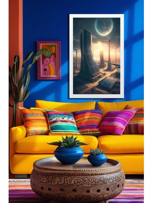 Marsilyan Space, Uzay, Yapay Zeka Mdf Plastik Çerçeveli Dekoratif Tablo 188