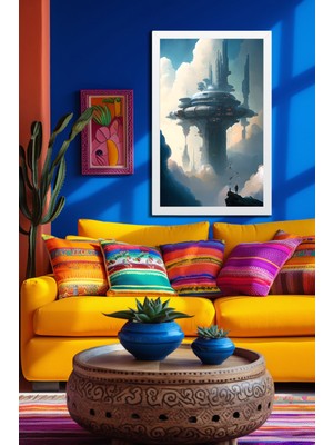 Marsilyan Space, Uzay, Yapay Zeka Mdf Plastik Çerçeveli Dekoratif Tablo 216