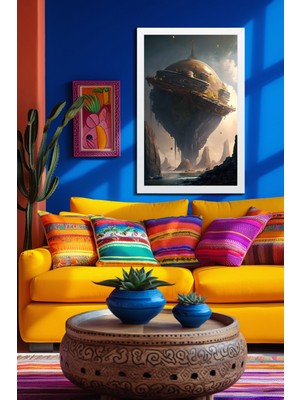 Marsilyan Space, Uzay, Yapay Zeka Mdf Plastik Çerçeveli Dekoratif Tablo 166