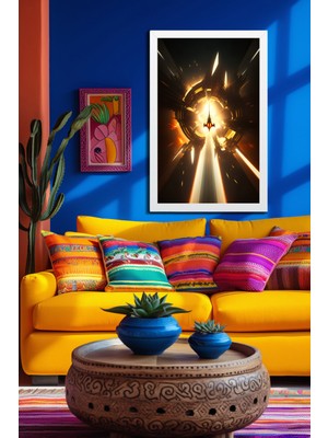 Marsilyan Space, Uzay, Yapay Zeka Mdf Plastik Çerçeveli Dekoratif Tablo 80