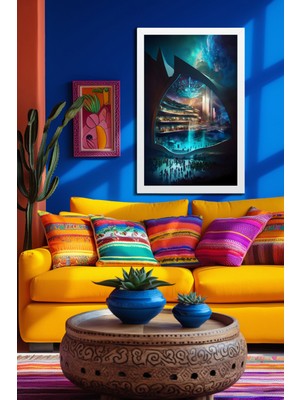 Marsilyan Space, Uzay, Yapay Zeka Mdf Plastik Çerçeveli Dekoratif Tablo 217