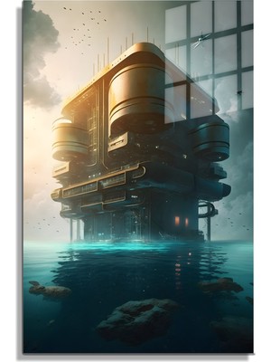 Marsilyan Space/uzay Yapay Zeka Özel Tasarım Cam Tablo Ofis, Mutfak Çocuk Odası, Salon 15