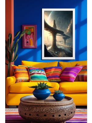 Marsilyan Space, Uzay, Yapay Zeka Mdf Plastik Çerçeveli Dekoratif Tablo 212